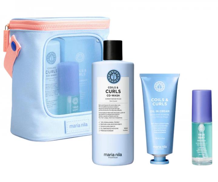 Zestaw upominkowy do wosw krconych i falowanych Maria Nila Coils & Curls + kosmetyczka gratis