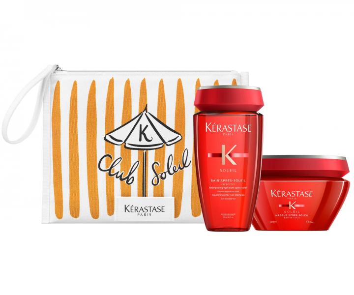 Zestaw do w�os�w nara�onych na szkodliwe dzia�anie promieni s�onecznych K�rastase Soleil + kosmetyczka gratis