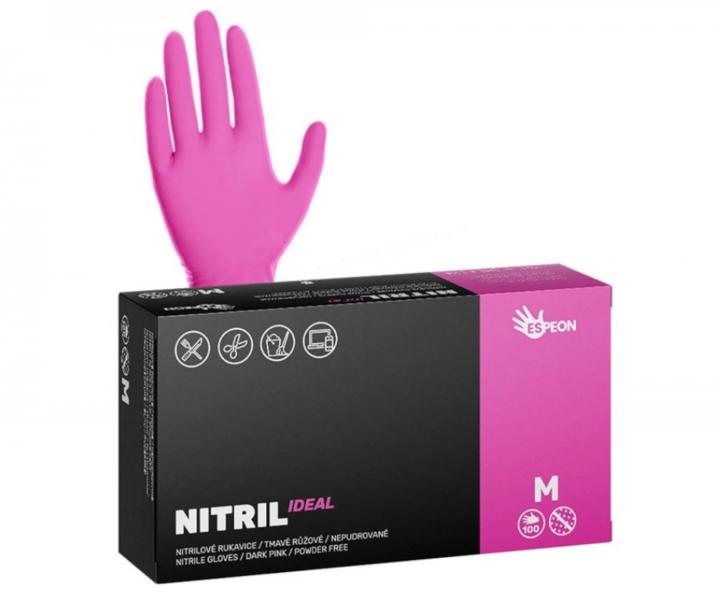 Rkawiczki nitrylowe Espeon Nitril Ideal - 100 szt - magenta- M