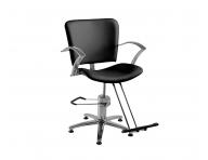 Fotel fryzjerski Eurostil Professional - czarny - II. jako - otarcia i rdza, wgniecenia skry