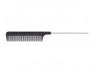 Grzebie karbonowy do tapirowania z metalowym szpikulcem Eurostil Professional Carbon Antistatic - 22,3 cm