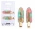 Spinki do w�os�w Sister Young Lily Makeup Hair Clips Set - 6 cm - 2 szt. - r�owo-zielony