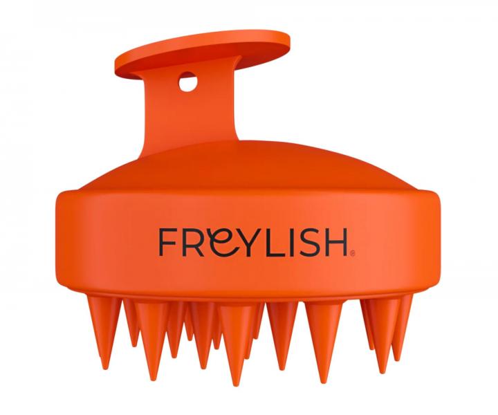 Szczotka do masau i peelingu skry gowy Freylish Massage Exfoliating Brush - pomaraczowa