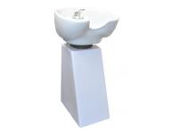 Myjnia fryzjerska wolnostoj�ca Detail - bia�a kolumna - bia�a umywalka - II. jako�� - wada na umywalce