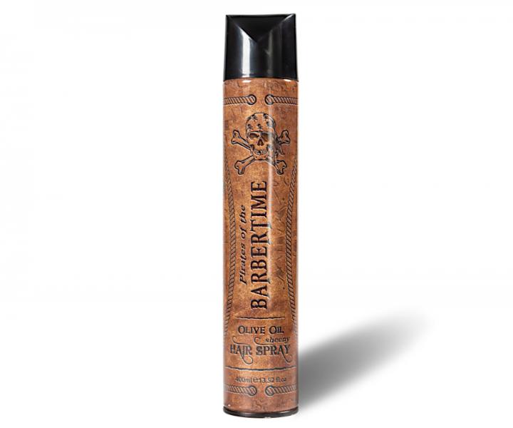Lakier nab�yszczaj�cy do w�os�w z oliw� z oliwek Barbertime Olive Oil Sheeny Hair Spray - 400 ml