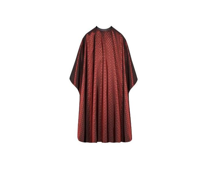 Peleryna fryzjerska do farbowania i strzyenia wosw Sibel Dots - czerwona