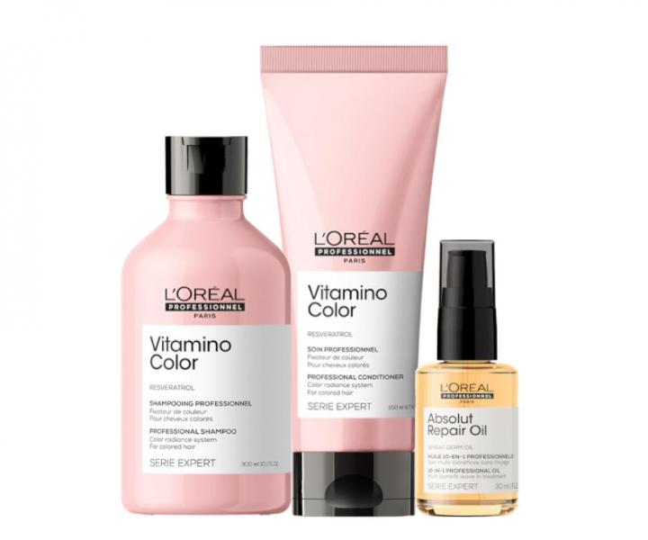 Zestaw do w�os�w farbowanych Lor�al Professionnel Serie Expert Vitamino Color + olejek regeneruj�cy 30 ml gratis