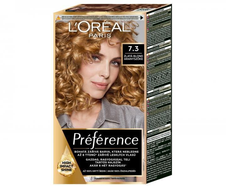Farba do trwa�ej koloryzacji Lor�al Pr�f�rence 7.3 z�oty blond