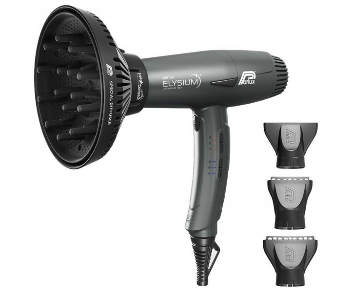 Profesjonalna suszarka do wosw z dyfuzorem Parlux Elysium Titanium Grey - 2300 W - szara metaliczna