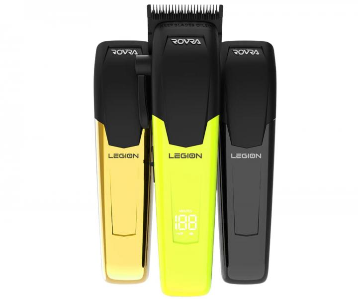 Profesjonalna maszynka do strzy�enia z wymiennymi obudowami Rovra Legion Professional Hair Clippers - zielona/z�ota/czarna