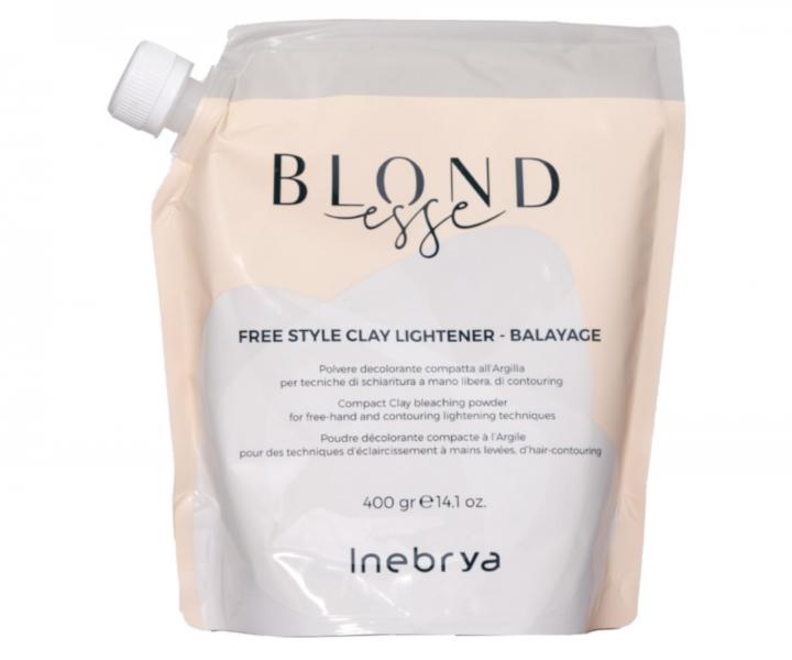 Puder rozjaniajcy do techniki z wolnej rki Inebrya Blondesse Free Style Clay Lightener Balayage - 400 g