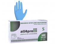 R�kawiczki nitrylowe All4Pro Supreme - 100 szt - niebieskie