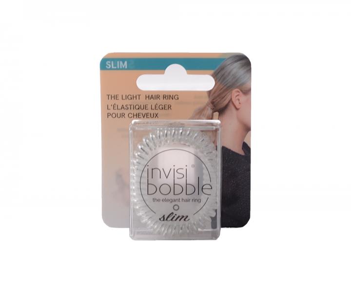 Gumka do wosw spiralka cienka Invisibobble Slim Chrome Sweet Chrome - przeroczysta - 3 szt.