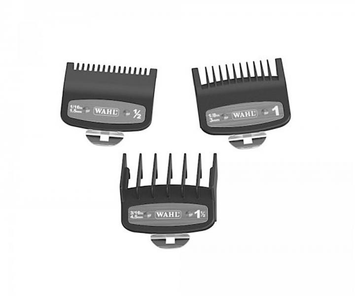 Nasadki do maszynki z metalowym zaczepem Wahl 03354-5001 - 1,5 mm, 3 mm, 4,5 mm