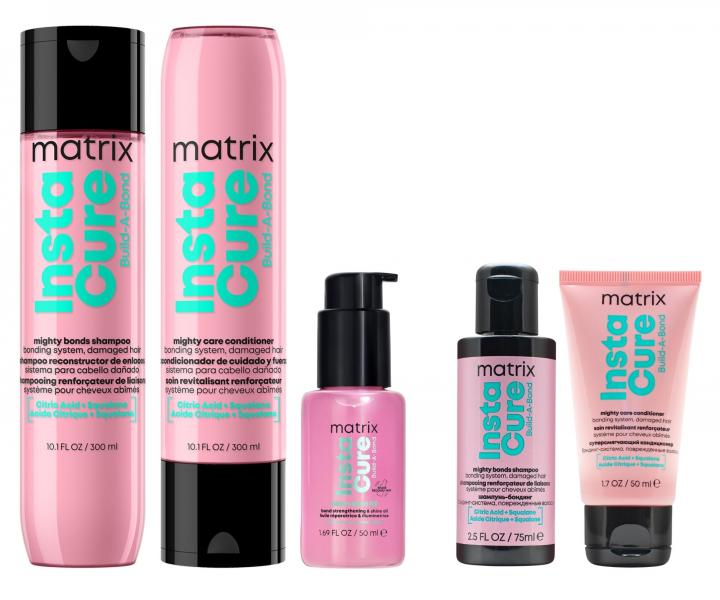 Zestaw odbudowuj�cy do w�os�w zniszczonych Matrix Instacure Build-A-Bond + szampon 75 ml i od�ywka 50 ml gratis