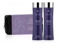 Zestaw upominkowy nawil�aj�cy do w�os�w suchych Alterna Caviar Anti-Aging Replenishing Moisture + kosmetyczka gratis