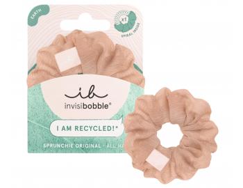 Ozdobna gumka spiralka wykonana z materiau pochodzcego z recyklingu Invisibobble Sprunchie Recycling Rocks - pudrowa