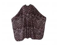 Peleryna fryzjerska do strzyenia wosw Eurostil Professional - lampart - metalowy haczyk