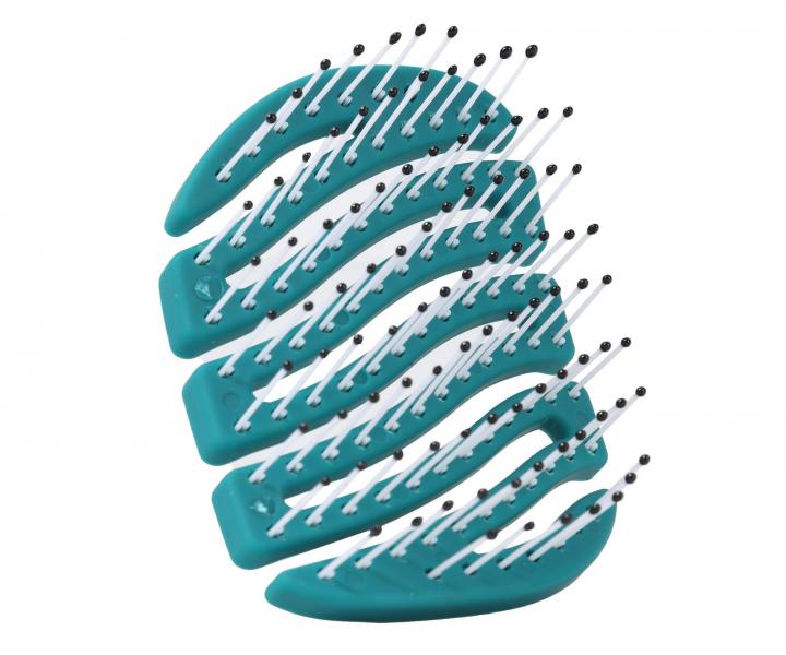 Szczotka do w�os�w z w�osiem nylonowym Sister Young Mila Pocket Hair Brush - ciemnozielona