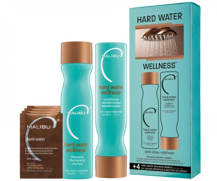 Zestaw chroni�cy w�osy przed minera�ami w twardej wodzie Malibu C Hard Water Wellness