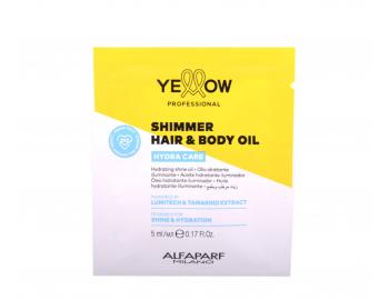 Lekki roz�wietlaj�cy olejek nawil�aj�cy do w�os�w i cia�a Yellow Professional Hydra Care Shimmer Hair&Body Oil - 5 ml (bonus)