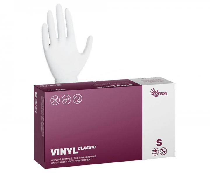 Rkawiczki winylowe Espeon Vinyl Classic - 100 szt - biae - bezpudrowe - S