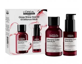 Zestaw podr�ny do piel�gnacji w�os�w farbowanych Lor�al Professionnel Serie Expert Vitamino Color Spectrum Glass Shine Hair Kit