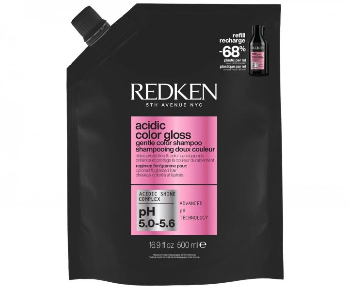 Szampon rozwietlajcy do wosw farbowanych Redken Acidic Color Gloss Gentle Color Shampoo - 500 ml - zapas