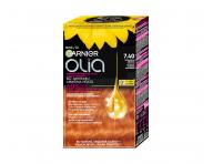 Trwaa farba z olejkami Garnier Olia - 7.40 intensywna mied