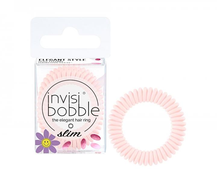 Gumka do wosw spiralka cienka Invisibobble Slim Retro Dreamin' Cuter Than You Pink - rowa - 3 szt.