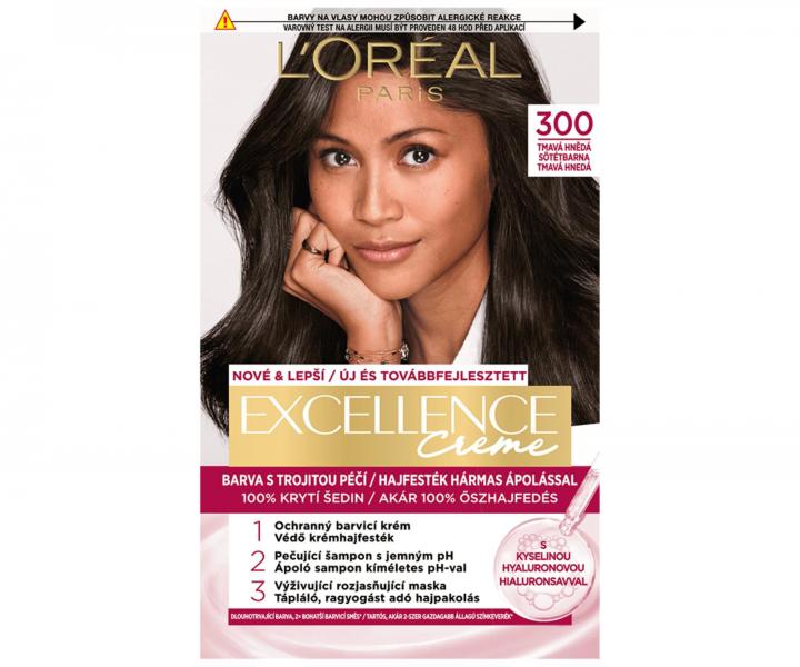 Farba do trwa�ej koloryzacji w�os�w Lor�al Excellence 300 ciemny br�z