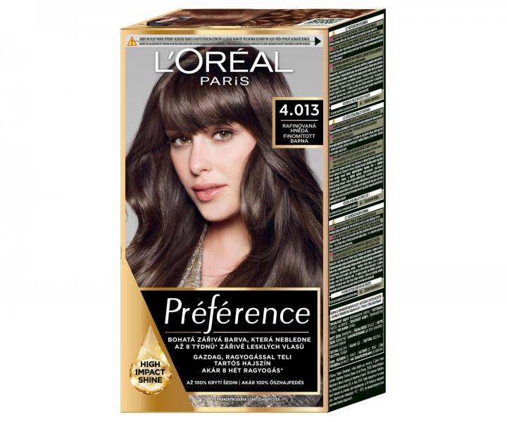 Farba do trwa�ej koloryzacji Lor�al Pr�f�rence 4.013 wyrafinowany br�z