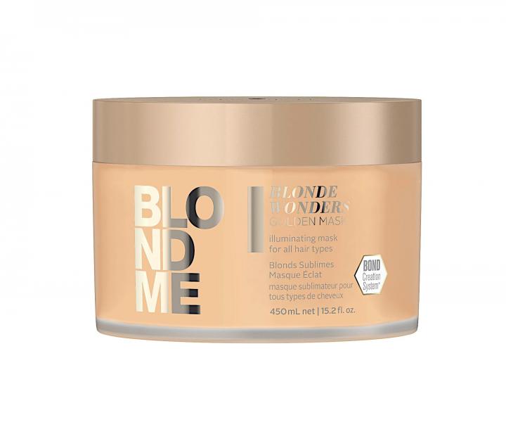 Z�ota maska roz�wietalj�ca do w�os�w blond Schwarzkopf Professional BlondMe Blonde Wonders - 450 ml