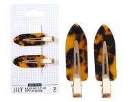 Spinki do w�os�w Sister Young Lily Makeup Hair Clips Set - 6 cm - 2 szt. - wz�r w panterk�