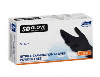 R�kawiczki nitrylowe SD Glove Nitrile Examination Gloves - 100 sztuk - czarne - rozmiar L
