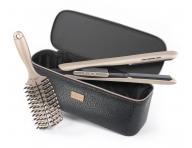 Luksusowy zestaw profesjonalnej prostownicy Ultron Enyi 1" szczotki Sibel Proflex i etui Ultron Luxury Gift Set - zoty