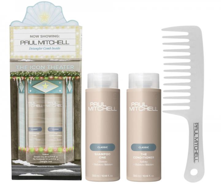 Zestaw upominkowy nawilajcy i regenerujcy wosy Paul Mitchell The Classic Trio + grzebie gratis