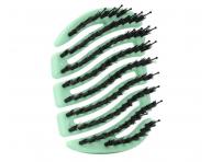 Szczotka do w�os�w z w�osiem dzika i nylonowym Sister Young Mila Pocket Hair Brush - jasnozielona