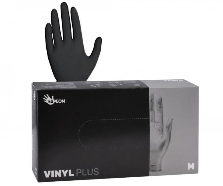 R�kawiczki winylowe Espeon Vinyl Plus - 100 szt - czarne - M - uszkodzone opakowanie