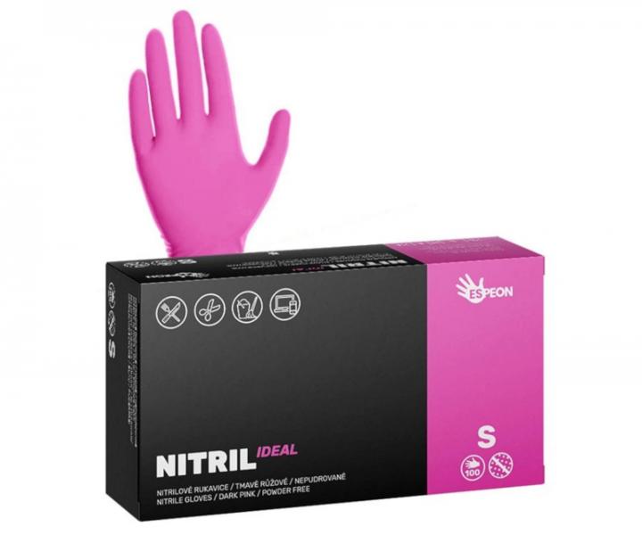 Rkawiczki nitrylowe Espeon Nitril Ideal - 100 szt - magenta- S
