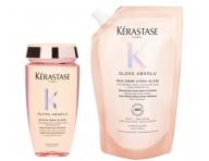 Szampon rozja�niaj�cy do w�os�w grubych i pusz�cych si� K�rastase Gloss Absolu Bain Hydra-Glaze - 250 ml + zapas 500 ml