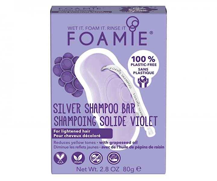 Szampon w kostce do w�os�w blond i rozja�nianych Foamie Shampoo Bar Silver Linings - 80 g