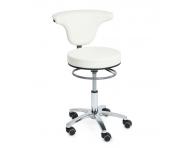 Taboret na kkach z oparciem Sibel Swivel - biay