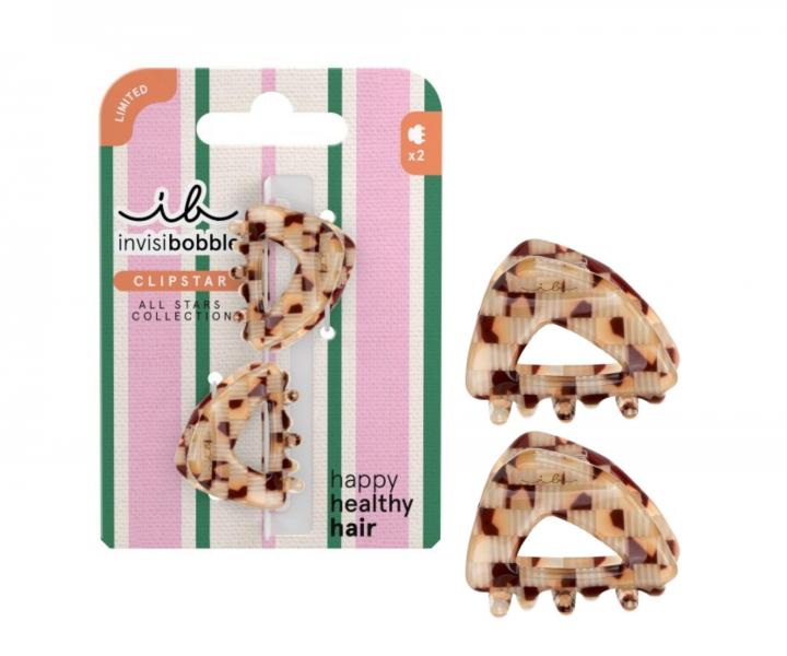 Klamry do w�os�w Invisibobble Clipstar XS All Stars Golden Caddie - 2 szt. - bursztynowy br�z