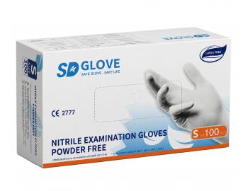 R�kawiczki nitrylowe SD Glove Nitrile Examination Gloves - 100 sztuk - bia�e - rozmiar S