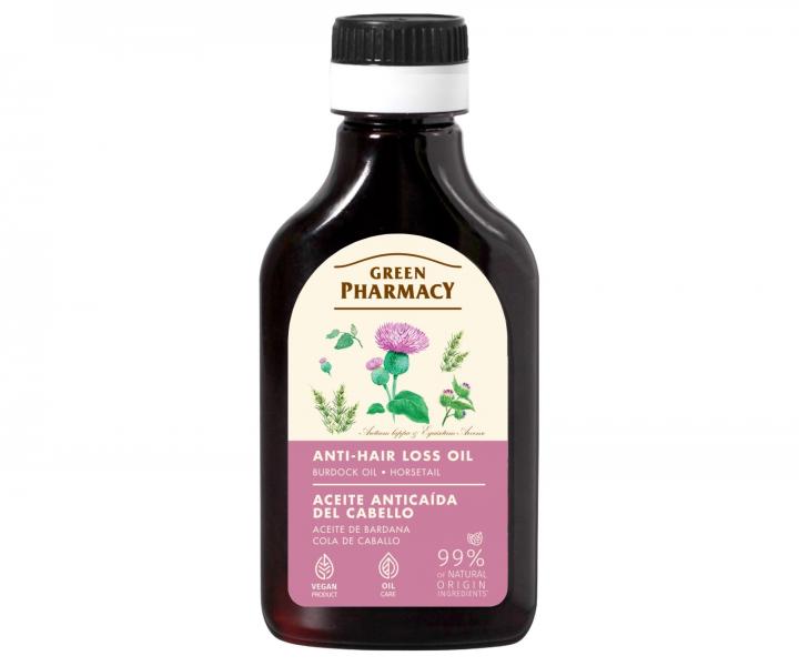 Olejek przeciw wypadaniu w�os�w z olejem �opianowym i skrzypem Green Pharmacy Anti-Hair Loss Oil - 100 ml