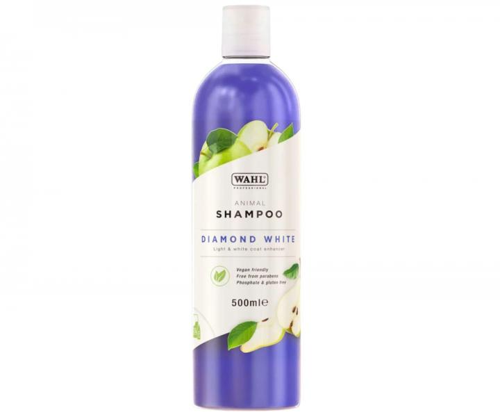 Szampon rozja�niaj�cy dla jasnej sier�ci zwierz�t Wahl Professional Animal Shampoo Diamond White - 500 ml - koncentrat