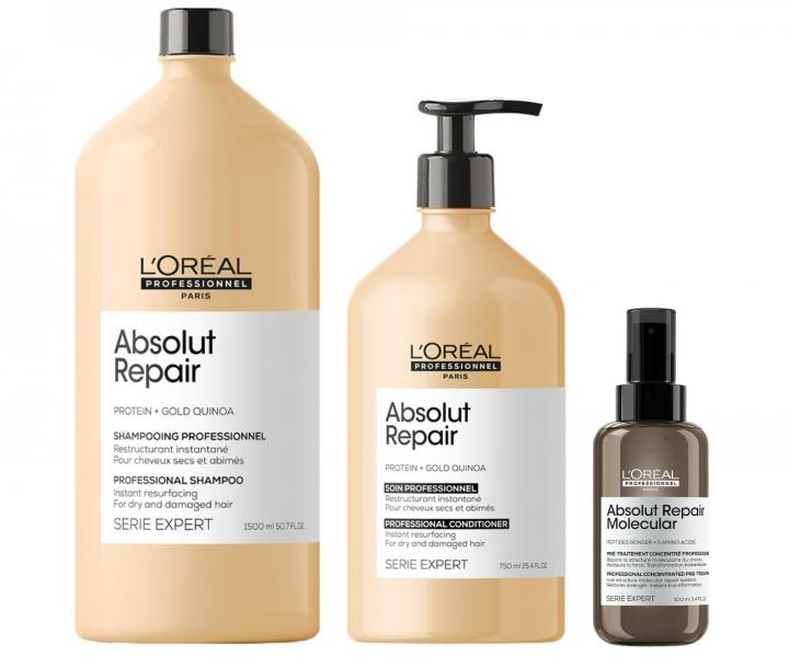 Zestaw do w�os�w suchych i zniszczonych Lor�al Professionnel Serie Expert Absolut Repair + kuracja wst�pna 100 ml gratis
