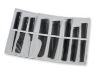 Etui fryzjerskie na grzebienie Sibel + 8 szt grzebieni  - czarne