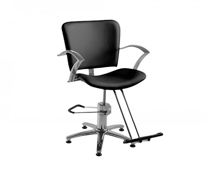 Fotel fryzjerski Eurostil Professional - czarny - II. jako - otarcia i rdza, wgniecenia skry